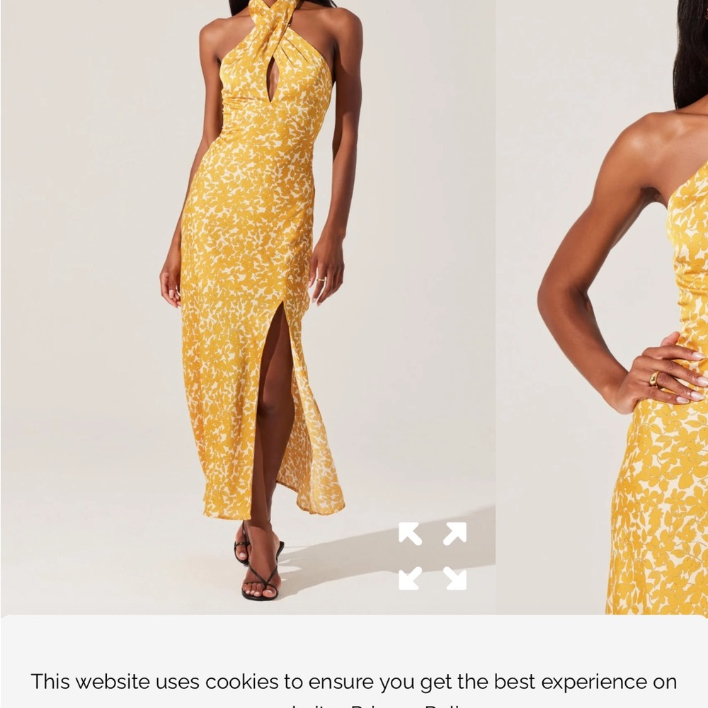 ASTR Marissa Floral Halter Neck Dress